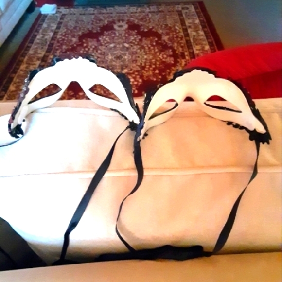 Pair of Handmade Masquerade Masks - Picture 2 of 2